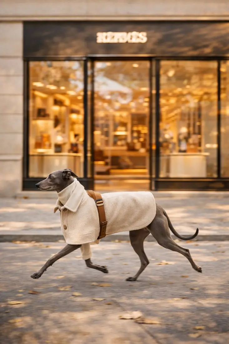 Running past shop